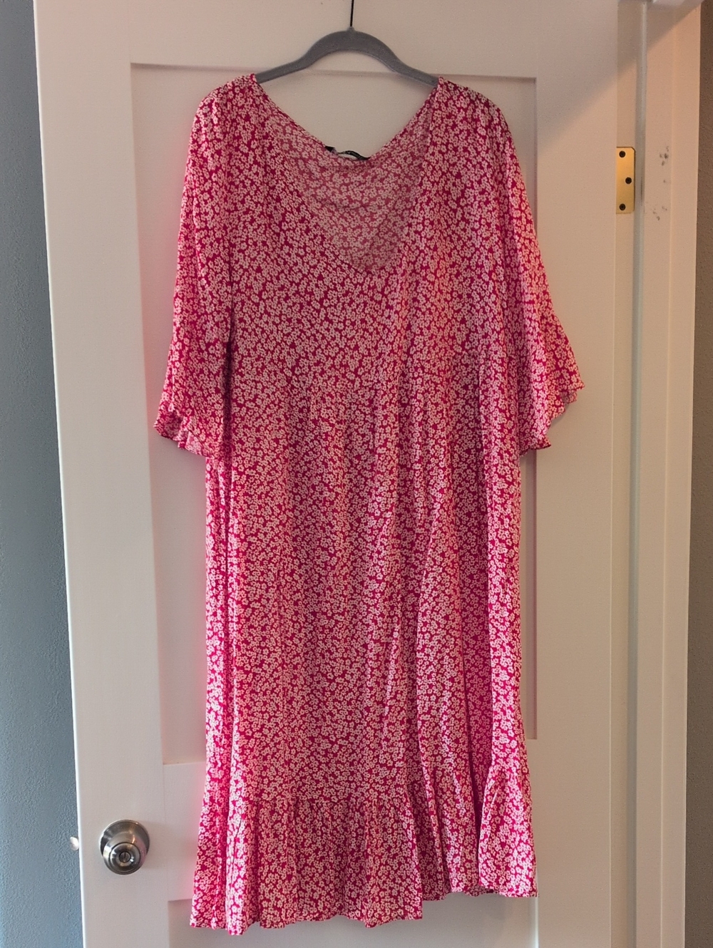 Pink Floral Shift Dress